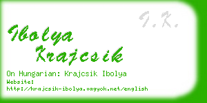 ibolya krajcsik business card